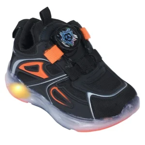 FEETWELL SHOES Colour Blocked LED Shoes - Black